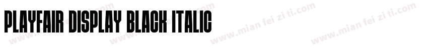 PLAYFAIR DISPLAY BLACK ITALIC FONT字体转换